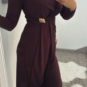 Dilvin Midi haljina sa zlatnim detaljima